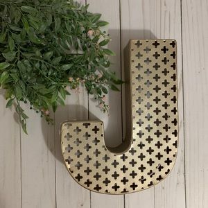 Gold J Wall Decor